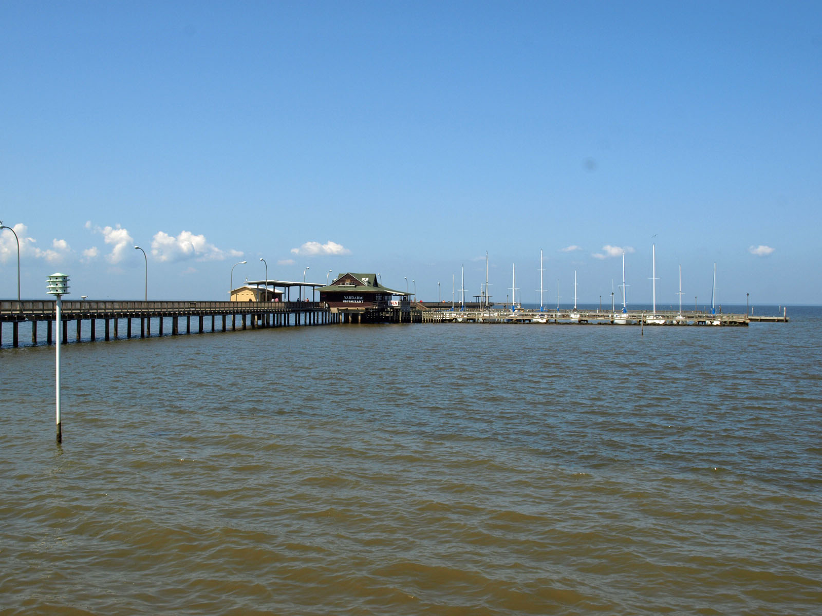 Fairhope Municipal Pier on Mobile Bay in Baldwin County, Alabama, where Gulf Coast Cyber Group is based